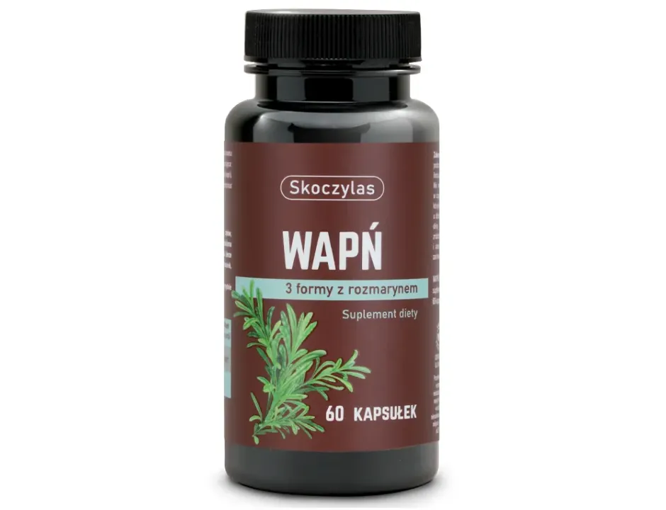 Wapń 3 formy z rozmarynem Skoczylas – 1050 mg, 60 kaps.