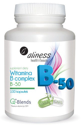 Witamina B Complex B-50 cholina inozytol PABA Aliness – 100 kaps. — zdjęcie 1