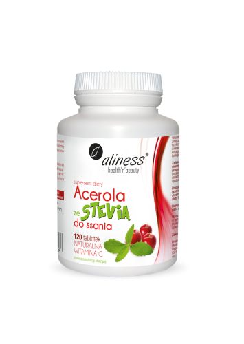 Acerola ze stewią do ssania naturalna wit. C 125 mg Aliness – 120 tabl.