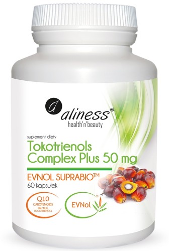 Tokotrienols Complex PLUS 50 mg EVNol SupraBio™ Aliness – 60 kaps. — zdjęcie 1