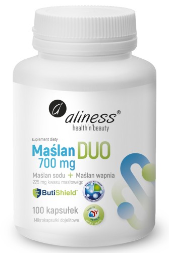 Maślan DUO 700 mg Wapnia+Sodu – 225 mg Kwasu Masłowego, 100 VEGE Kaps. — zdjęcie 1