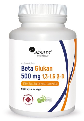 Beta Glukan Yestimun® 500 mg – 100 Kapsułek VEGE, Mocna Dawka Aliness