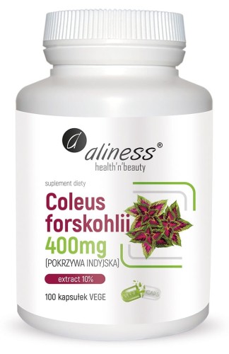 Coleus Forskohlii 10% Forskolina 40 mg – 100 kaps. VEGE, Indie Aliness