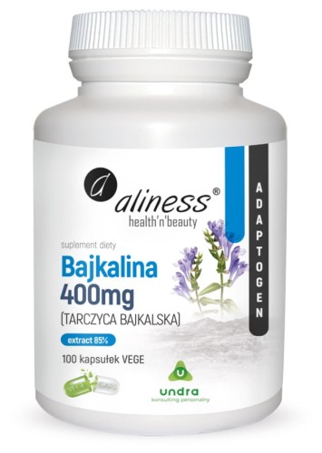 Bajkalina 85% 400 mg – Tarczyca Bajkalska, 100 kaps. Aliness