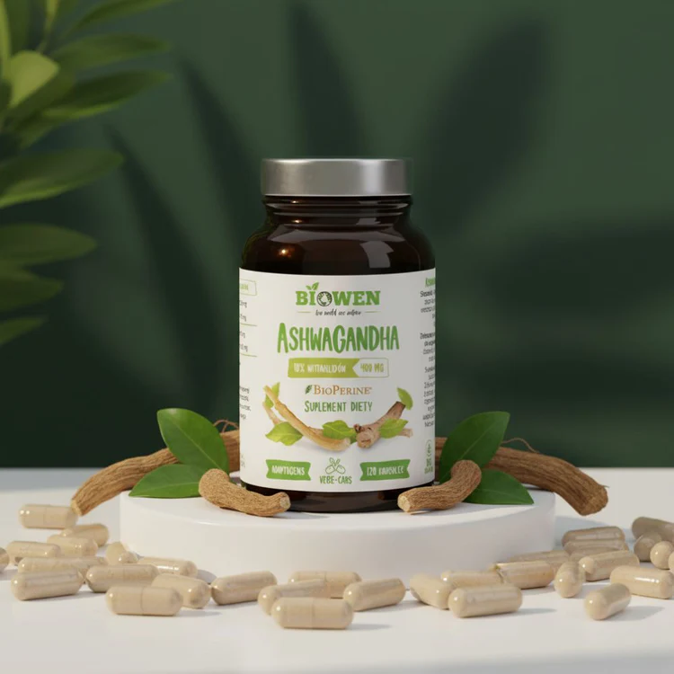Ashwagandha Biowen 120 kaps. – 400 mg, 10% Witanolidów — miniatura 2