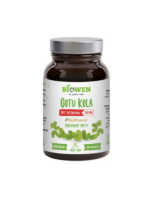 Gotu Kola Biowen 120 kaps. – 330 mg, 20% Triterpenów