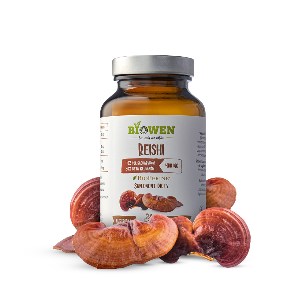 Reishi Biowen 90 kaps. – 400 mg, 30% Beta-Glukany — miniatura 2