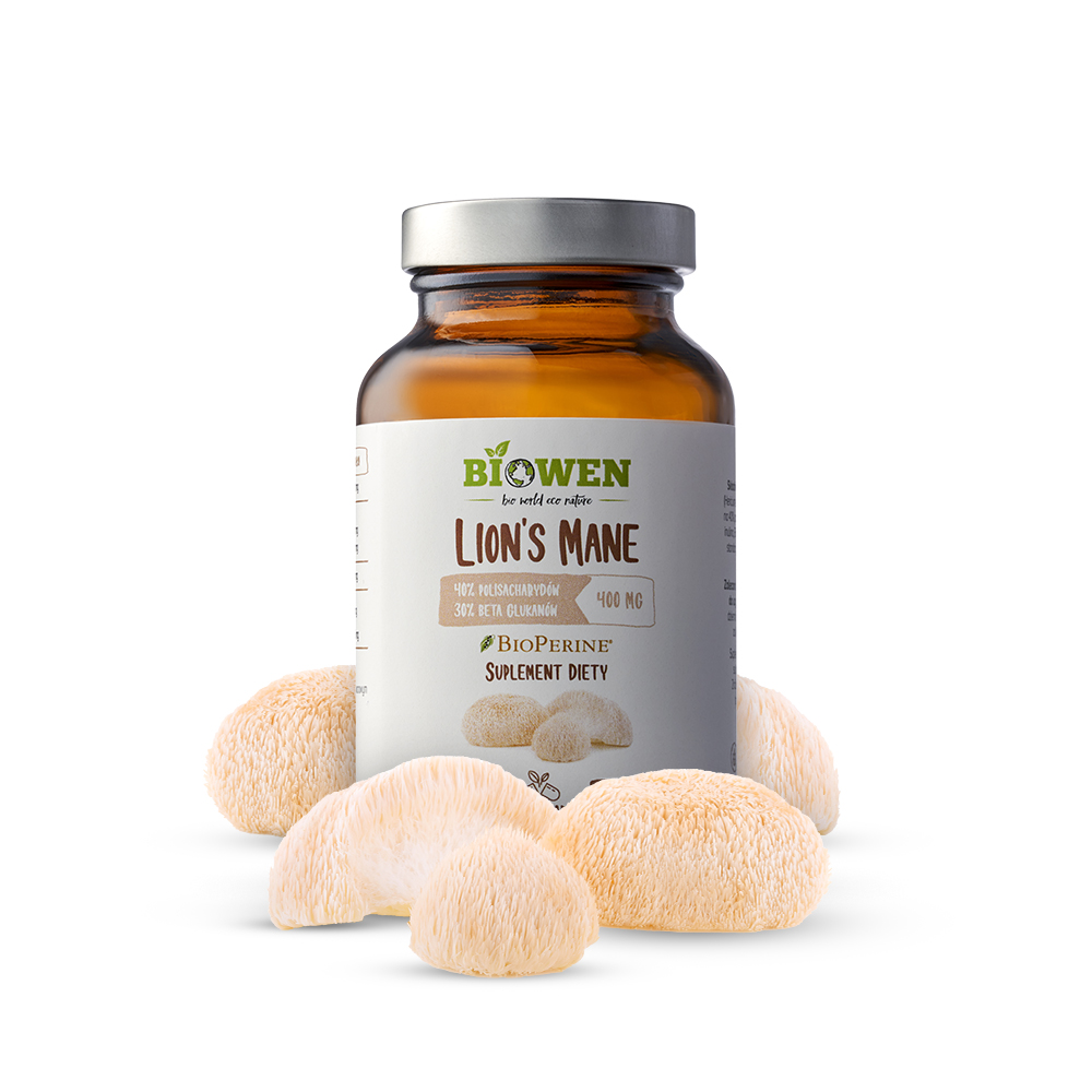 Lion's Mane Biowen 90 kaps. – Soplówka Jeżowata, NGF  — miniatura 2