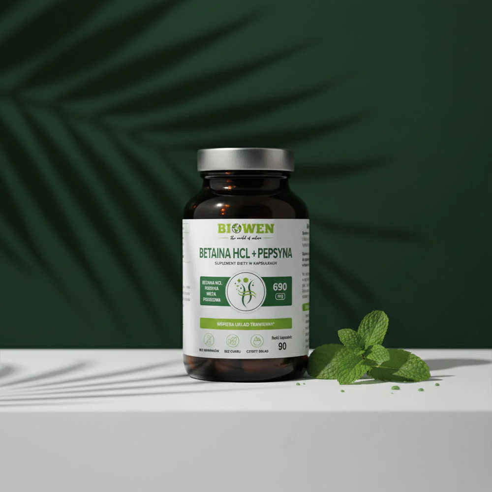 Betaina HCL + Pepsyna Biowen 90 kaps. – 520 mg, Rumianek — miniatura 2