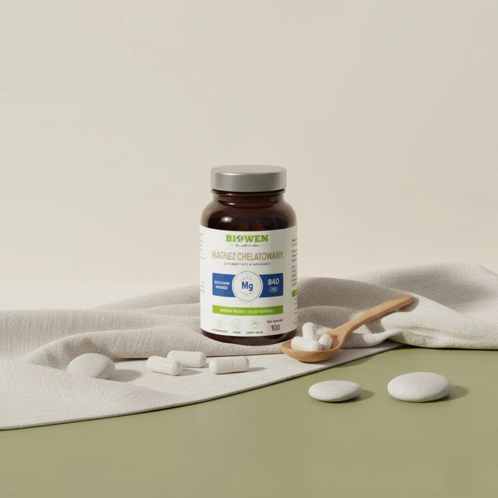 Magnez Chelatowany Biowen 100 kaps. – 172 mg Diglicynian — miniatura 2