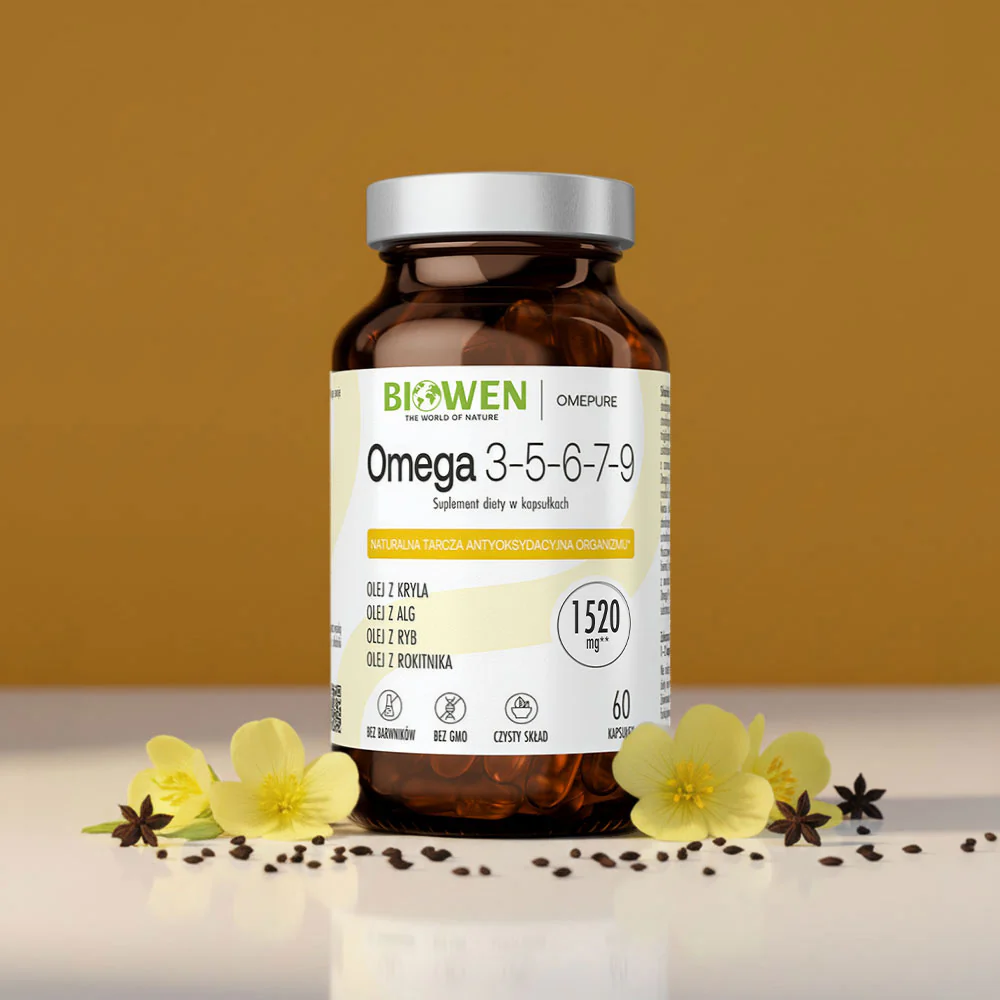 Omega 3-5-6-7-9 Biowen 60 kaps. – 10 Olejów, Pełne Spektrum — miniatura 2