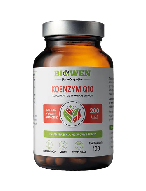 Koenzym Q10 Biowen 100 kaps. – 100 mg, Serdecznik, Granat