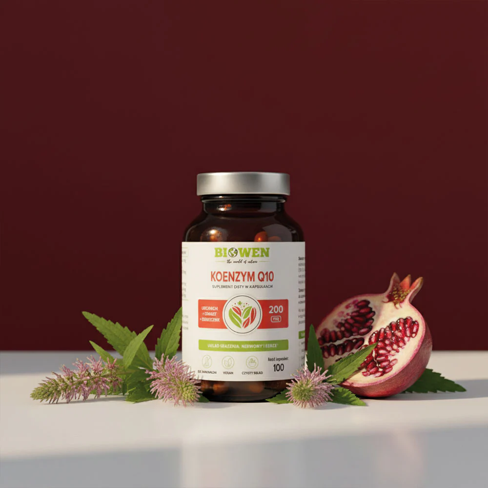 Koenzym Q10 Biowen 100 kaps. – 100 mg, Serdecznik, Granat — miniatura 2