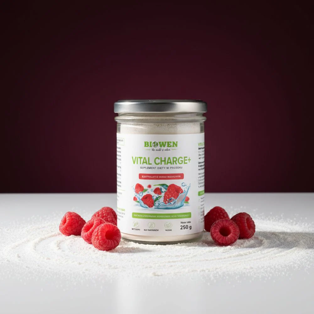 Vital Charge+ Biowen 250 g Malinowe – Arginina, Bez Sodu — miniatura 2
