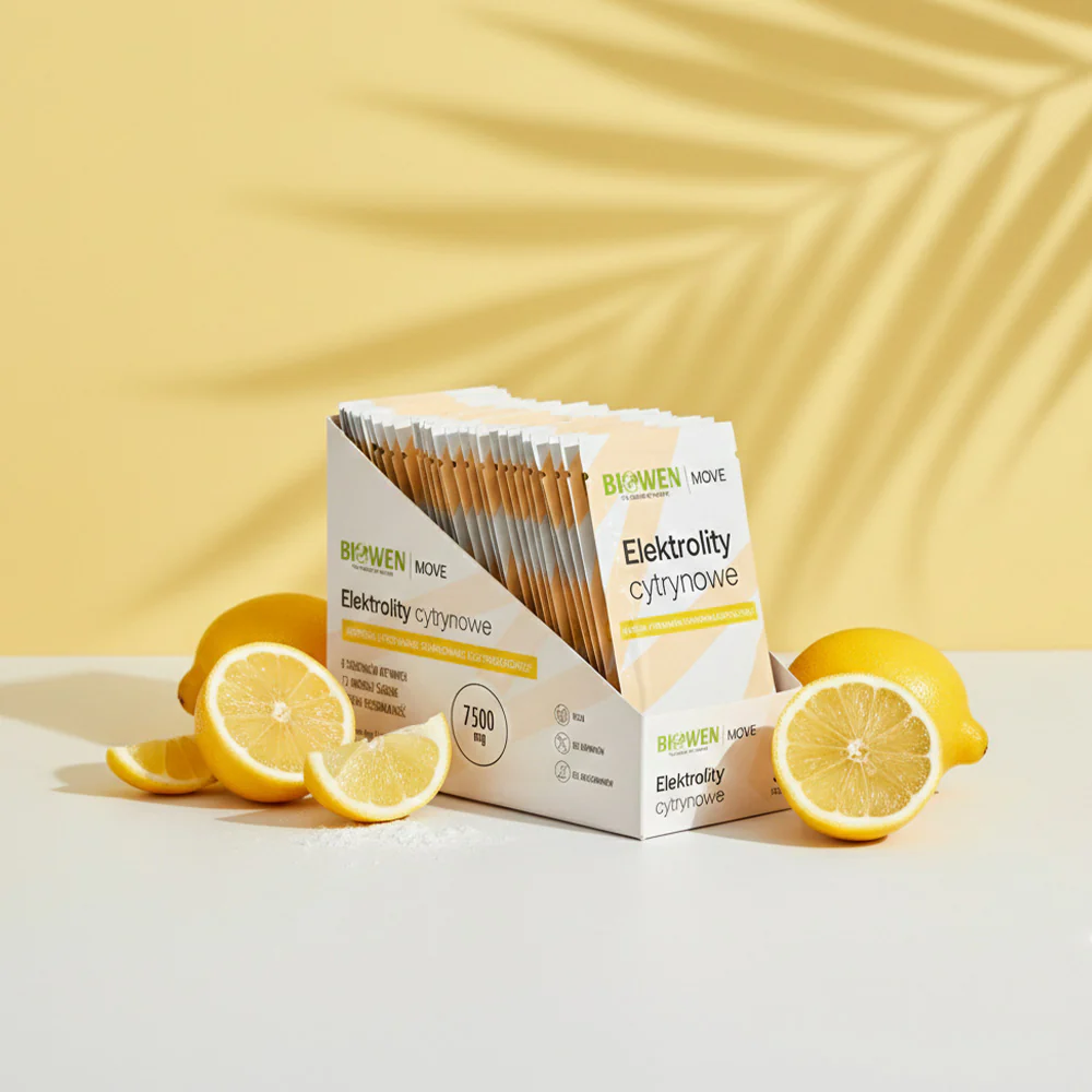 Elektrolity Cytrynowe Biowen 30 saszetek – Aquamin™, Kreatyna — miniatura 2