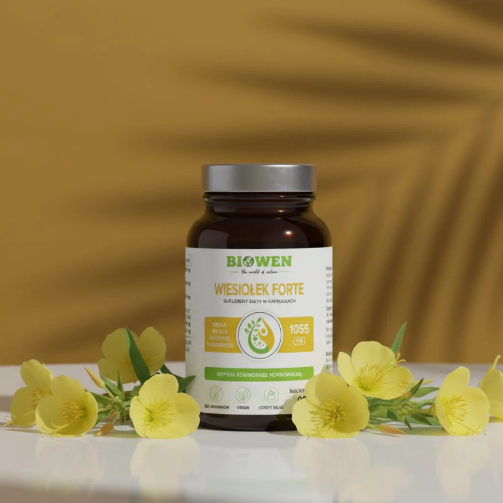 Olej z Wiesiołka Forte Biowen 90 kaps. – 104 mg GLA, EVnol™ Tokotrienole — miniatura 2