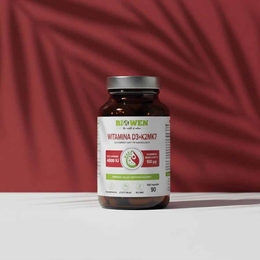Witamina D3+K2 Biowen 90 kaps. – 4000 IU, MK-7 All Trans, MCT — miniatura 2