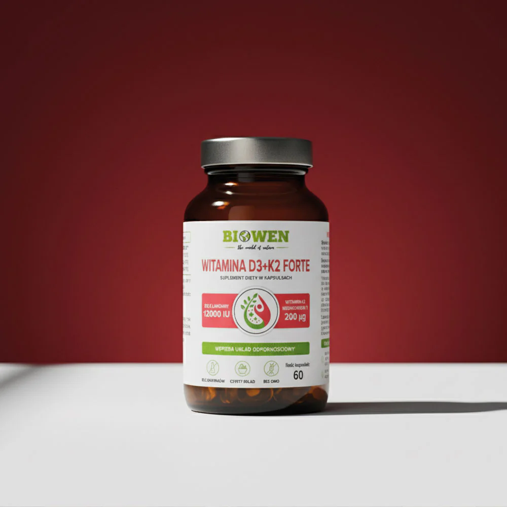 Witamina D3+K2 Forte Biowen 60 kaps. – 12 000 IU, Co 6 Dni — miniatura 2