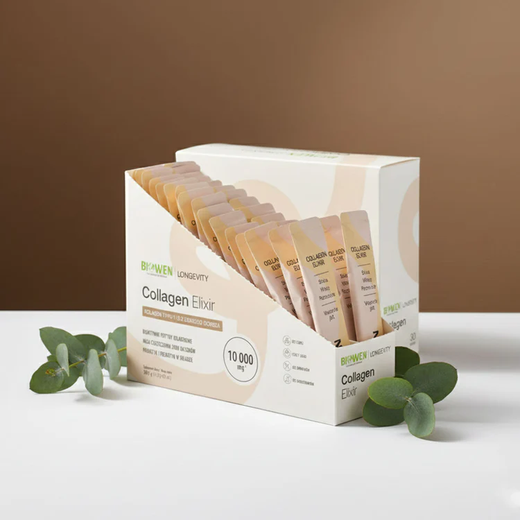 Collagen Elixir Biowen 30 sasz. – 10 000 mg, Hialuronian, Biotyna — miniatura 2