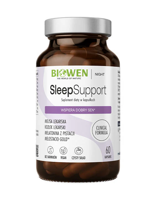 Sleep Support Biowen 60 kaps. – Melatonina 1 mg, Kozłek, Melisa