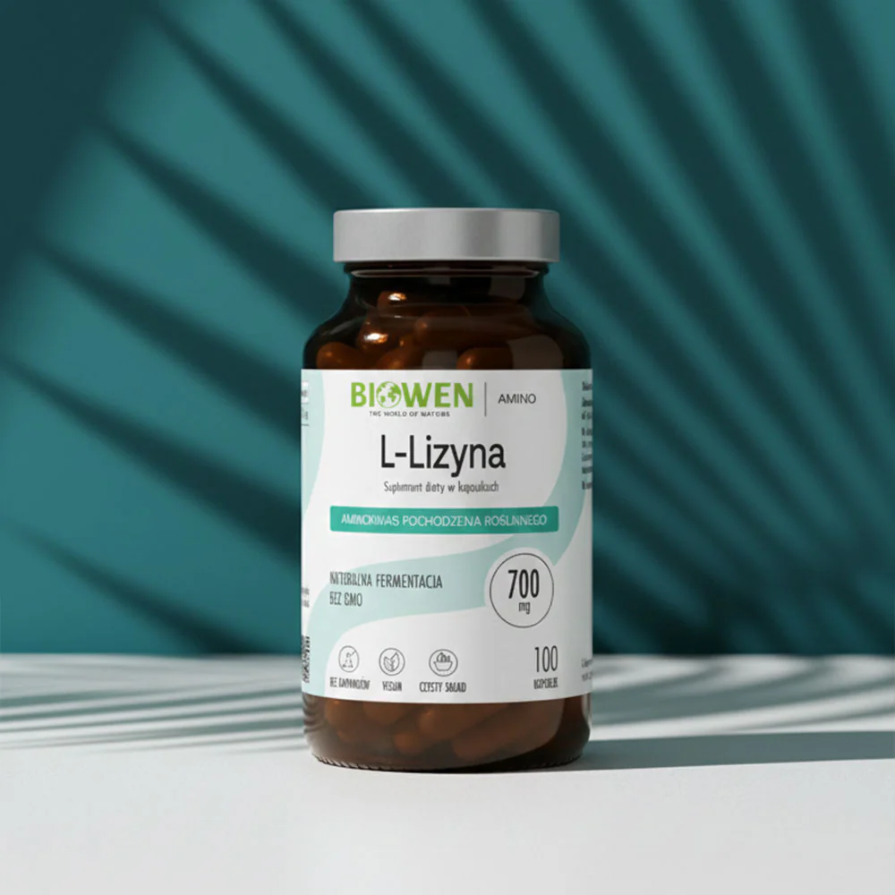 L-Lizyna Biowen 100 kaps. – 700 mg, Kolagen, Fermentacja, VEGE — miniatura 2