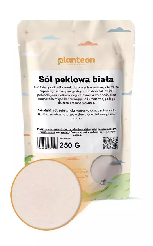 Sól peklowa biała Planteon – podstawa tradycyjnych domowych wędlin — miniatura 2