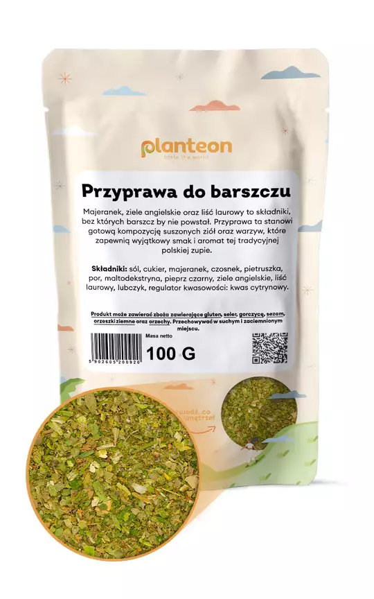 Przyprawa do barszczu czerwonego Planteon - 100 g – sekret rubinowej barwy i tradycyjnego aromatu — miniatura 2