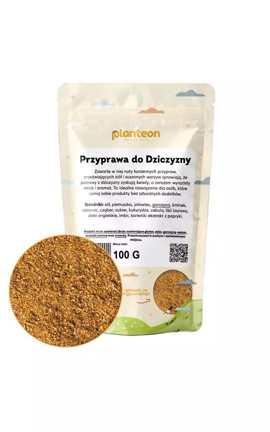 Przyprawa do dziczyzny Planteon  - 100 g – szlachetny aromat lasu i ziołowe wsparcie trawienia — miniatura 2