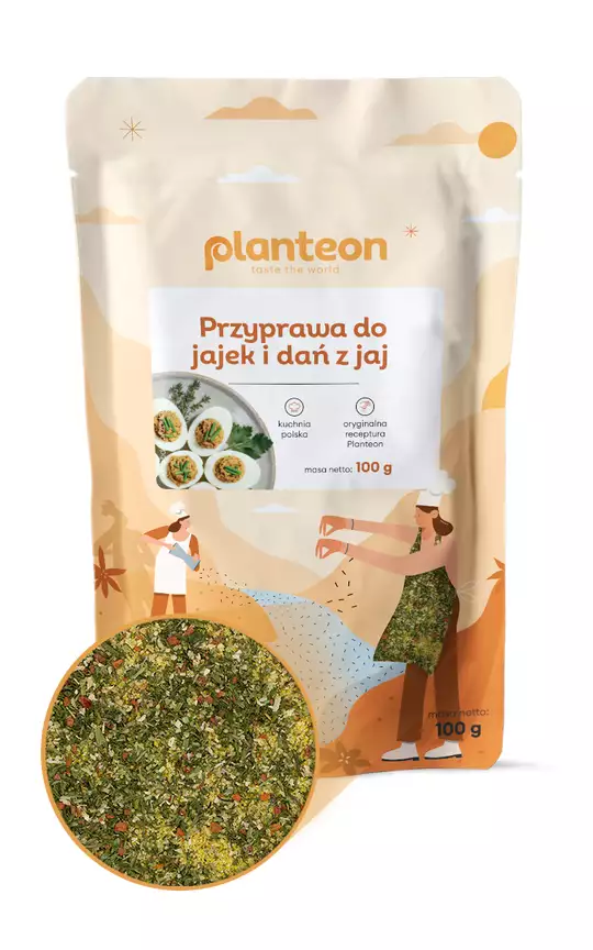 Przyprawa do jajek Planteon - 100 g – ziołowa świeżość i złocisty blask Twoich śniadań — miniatura 2