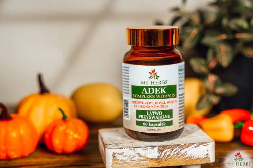 ADEK Kompleks Witamin My Herbs 60 kaps. – A, D3, E, K2 MK-7 — miniatura 2