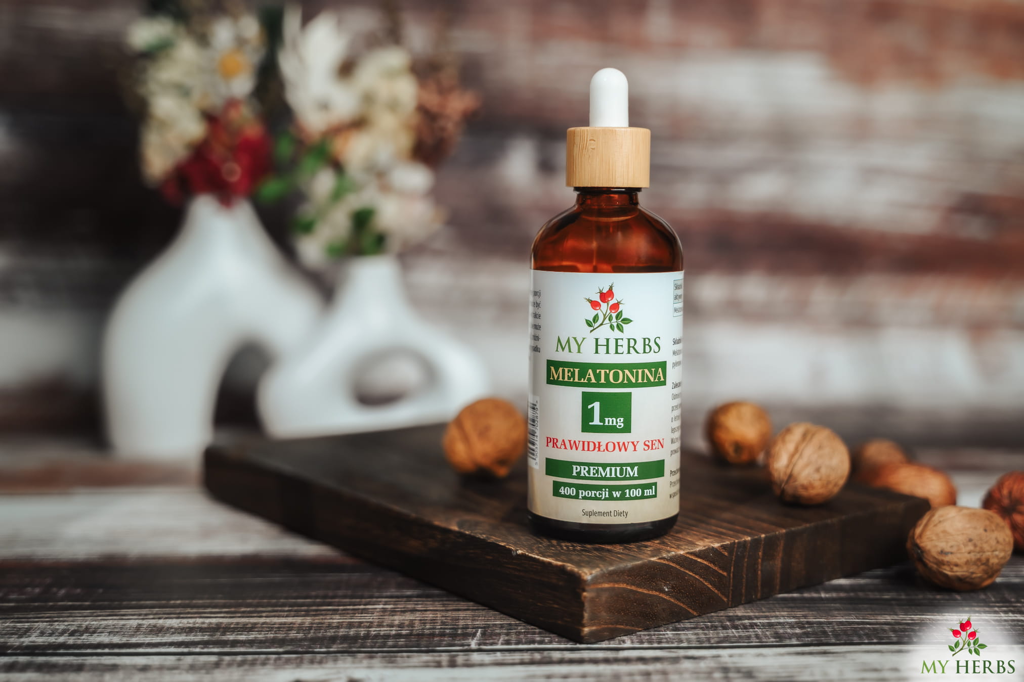 Melatonina 1 mg Krople My Herbs 100 ml – 400 Porcji, Sen — miniatura 2