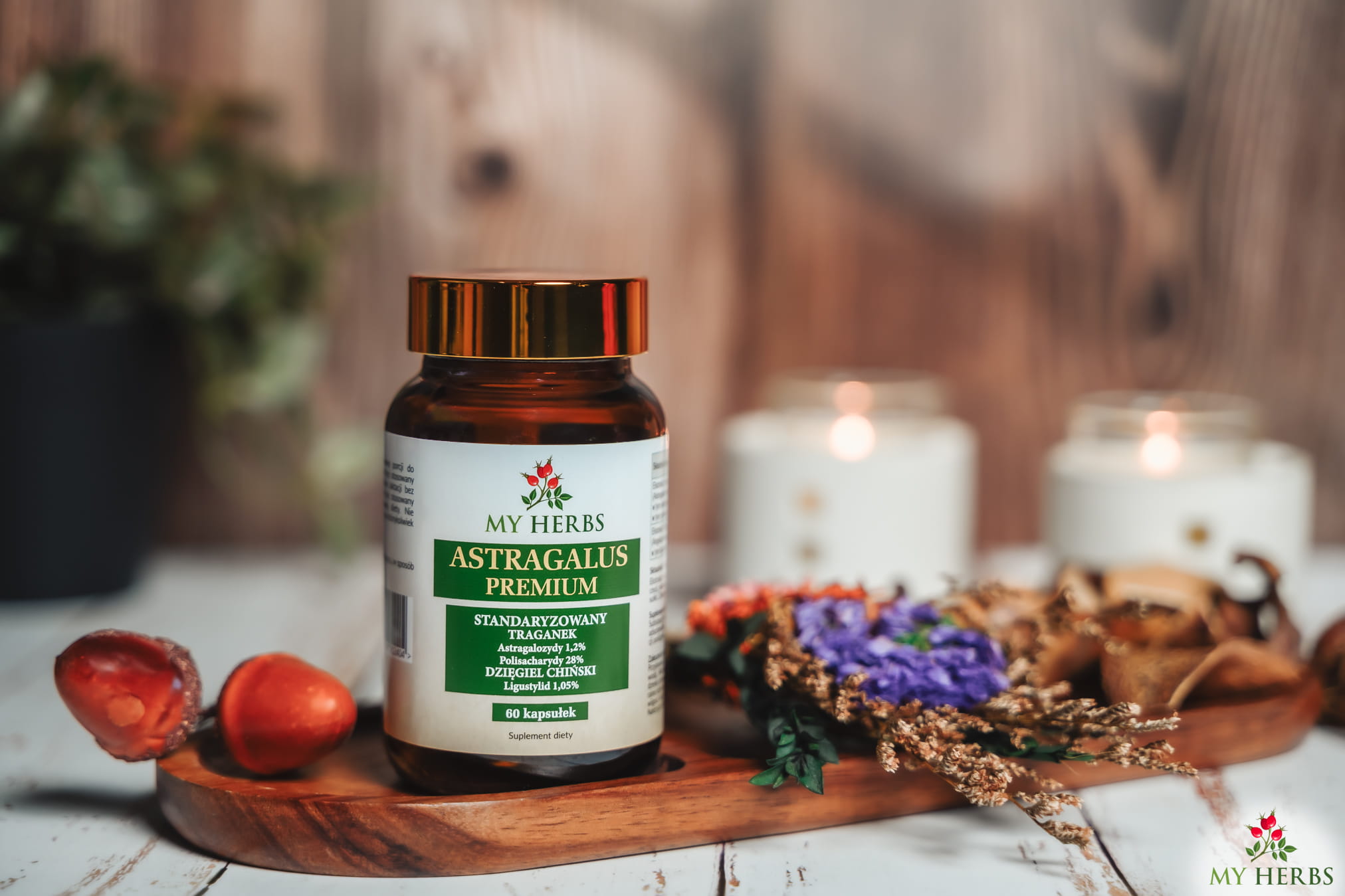 Astragalus Premium My Herbs 60 kaps. – Traganek + Dzięgiel Chiński — miniatura 2