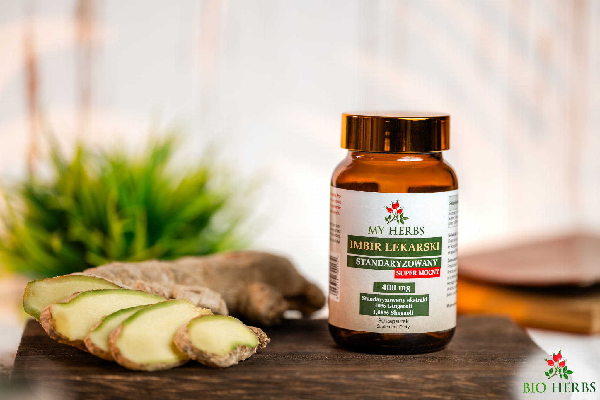 Imbir Lekarski Super Mocny My Herbs 80 kaps. – 400 mg, Gingerole — miniatura 2