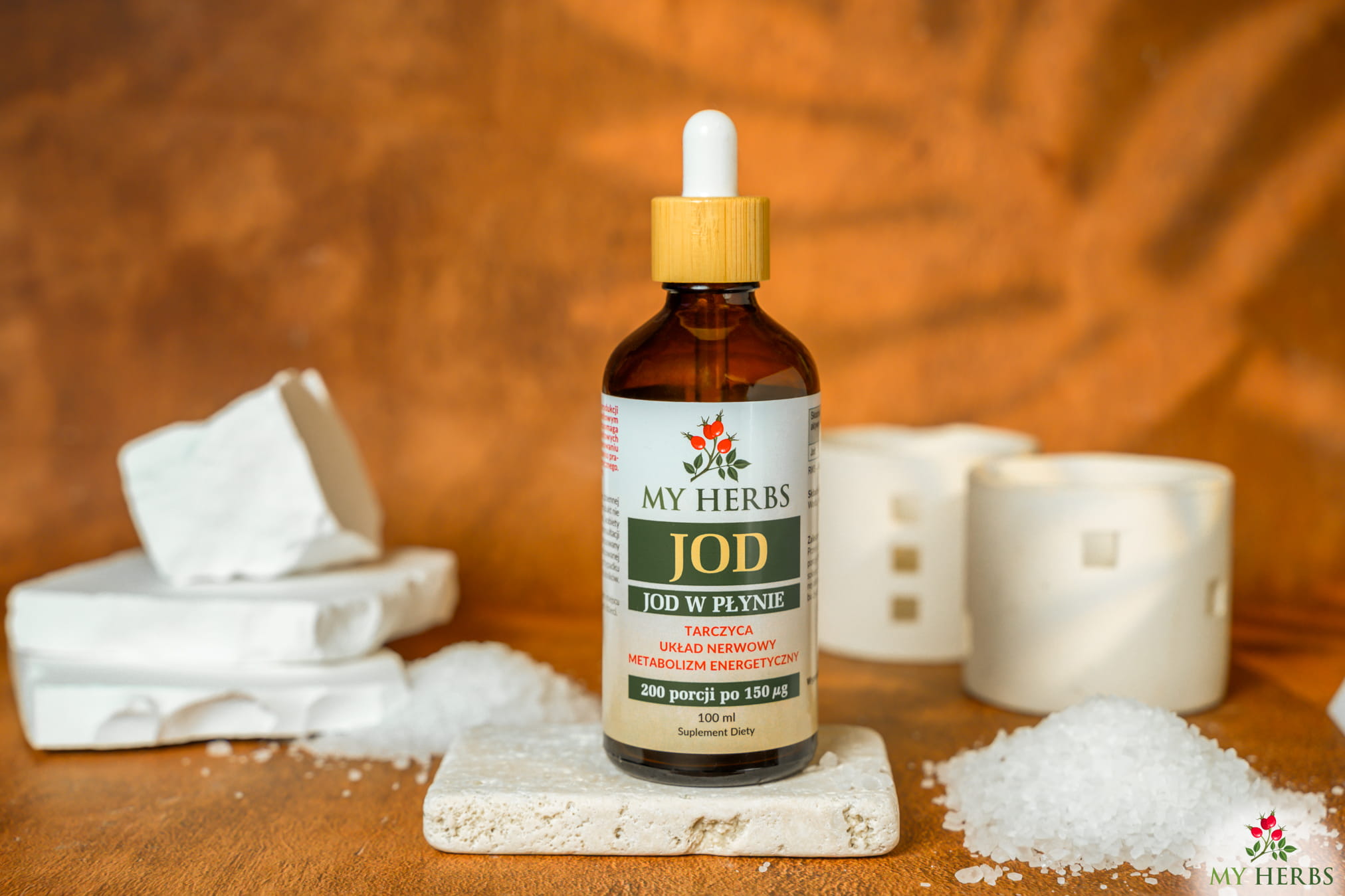 Jod w Płynie My Herbs 100 ml – 150 µg Jodu, 200 Porcji, Tarczyca — miniatura 2