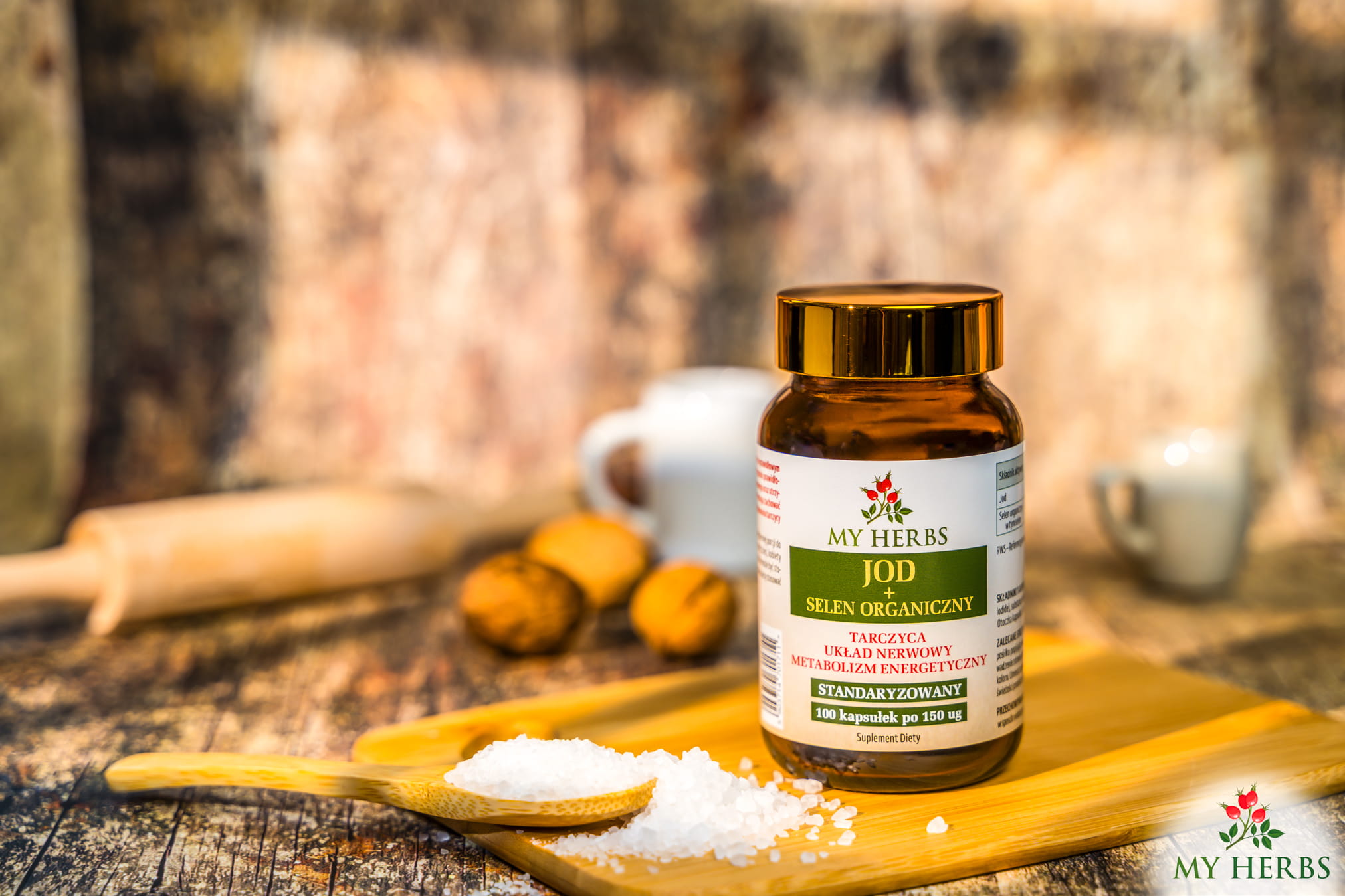 Jod + Selen Organiczny My Herbs 100 kaps. – Tarczyca, T3, T4 — miniatura 2