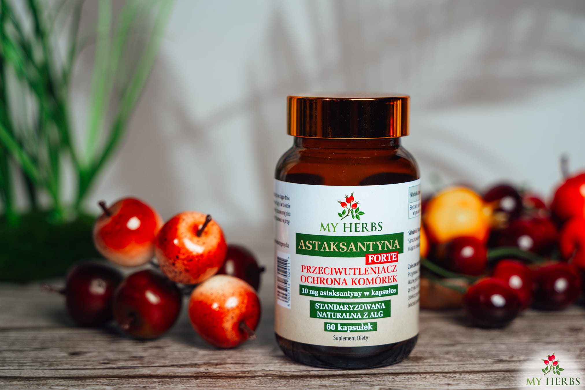 Astaksantyna Forte 10 mg My Herbs 60 kaps. – Naturalna z Alg — miniatura 2