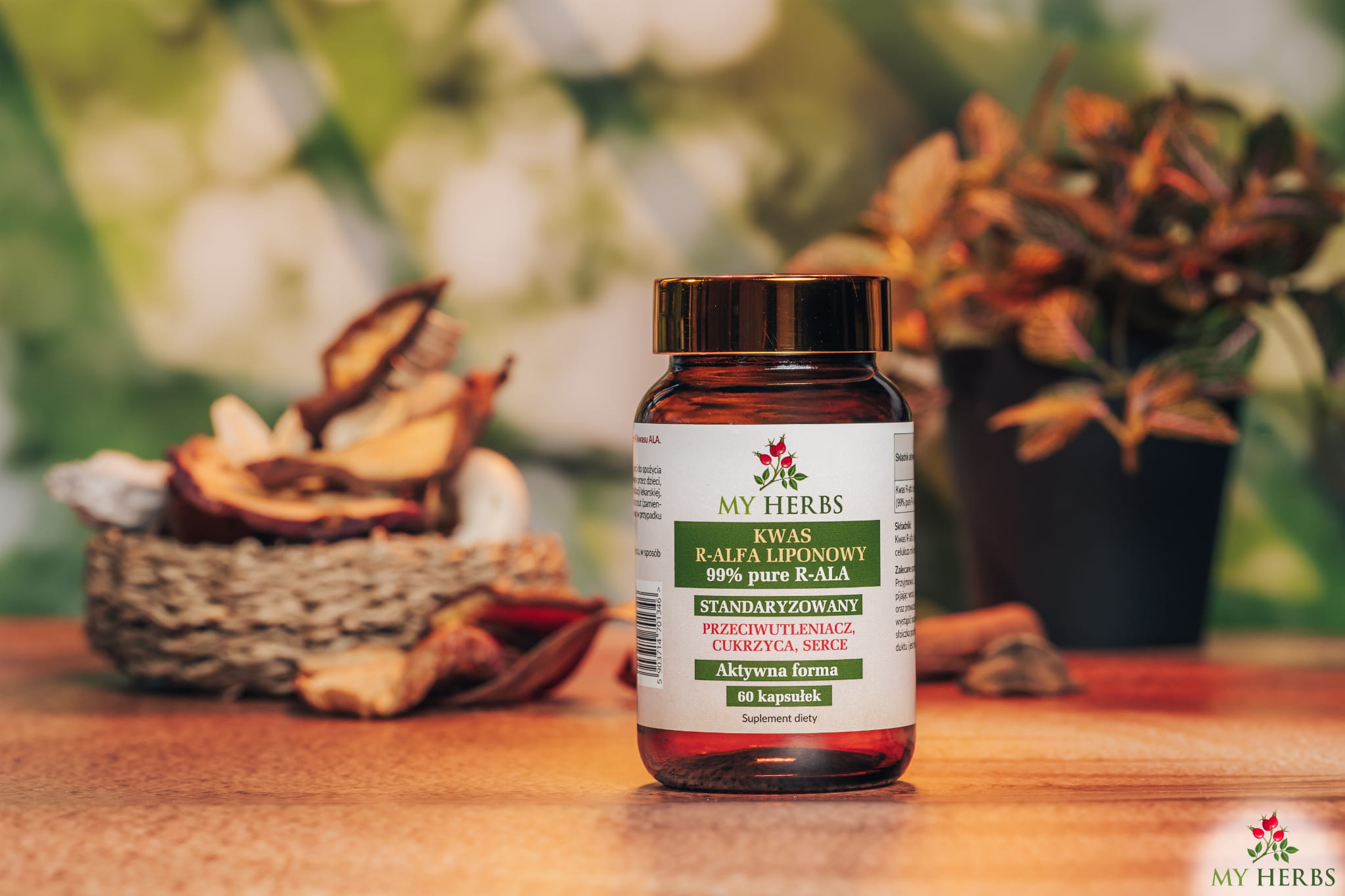 Kwas R-ALA 99% Pure My Herbs 60 kaps. – Aktywna Forma, Antyoksydant — miniatura 2