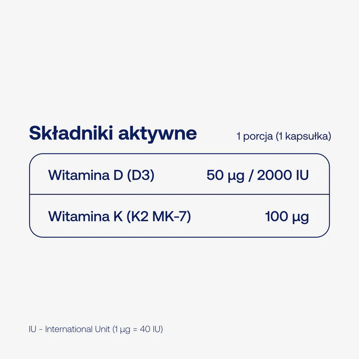 OLICAPS K2 D3 Formeds 60 kaps. – K2 100 µg, D3 2000 IU, MCT — miniatura 2