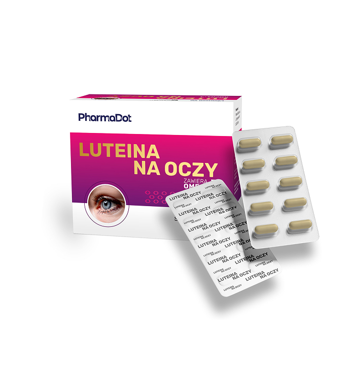 Luteina na Oczy PharmaDot 30 kaps. – Krystaliczny Wzrok, Luteina i Zeaksantyna, Ochrona przed Niebieskim Światłem — zdjęcie 1