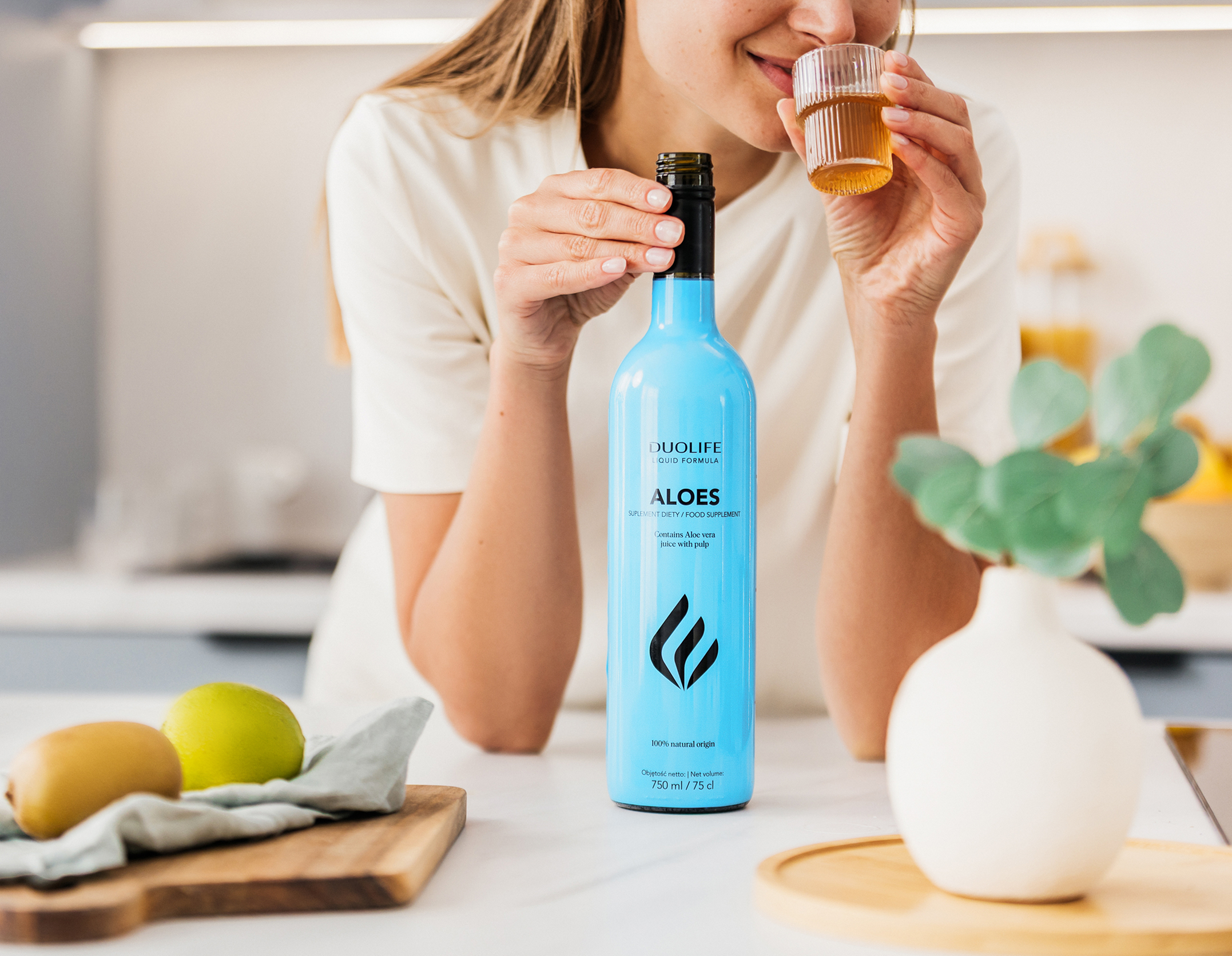 DuoLife Aloe Premium 750 ml – Aloes w Płynie z Miodem i Oregano, Regeneracja Jelit, Trawienie i Detoks — miniatura 2