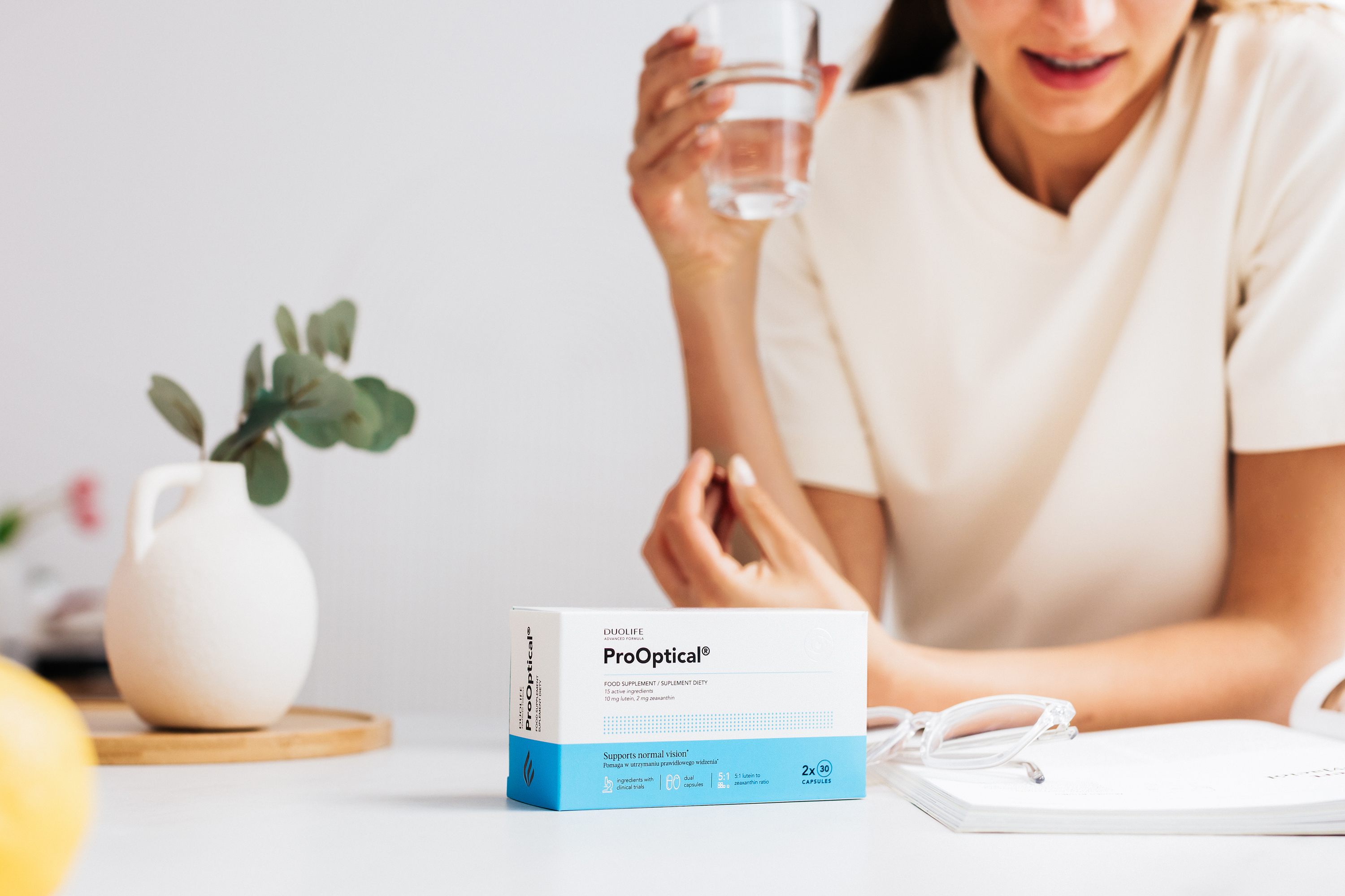 DuoLife ProOptical Premium 60 kapsułek – Zdrowy Wzrok, Ochrona przed Światłem Niebieskim, Luteina, Zeaksantyna i Astaksantyna — miniatura 2