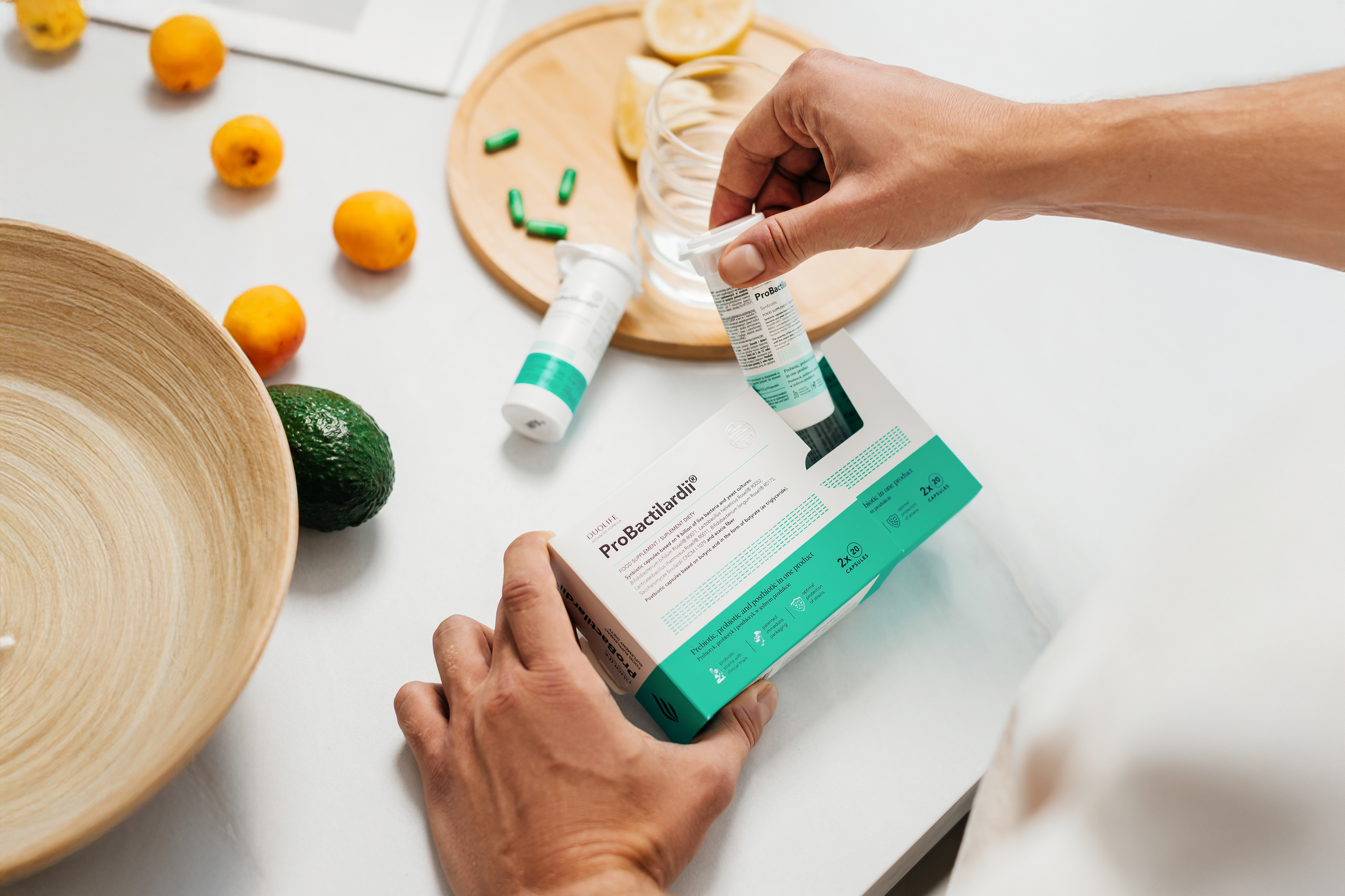DuoLife Bactilardii Premium 60 kapsułek – Zaawansowany Synbiotyk, Żywe Kultury Bakterii, Mikrobiom i Odporność — miniatura 2