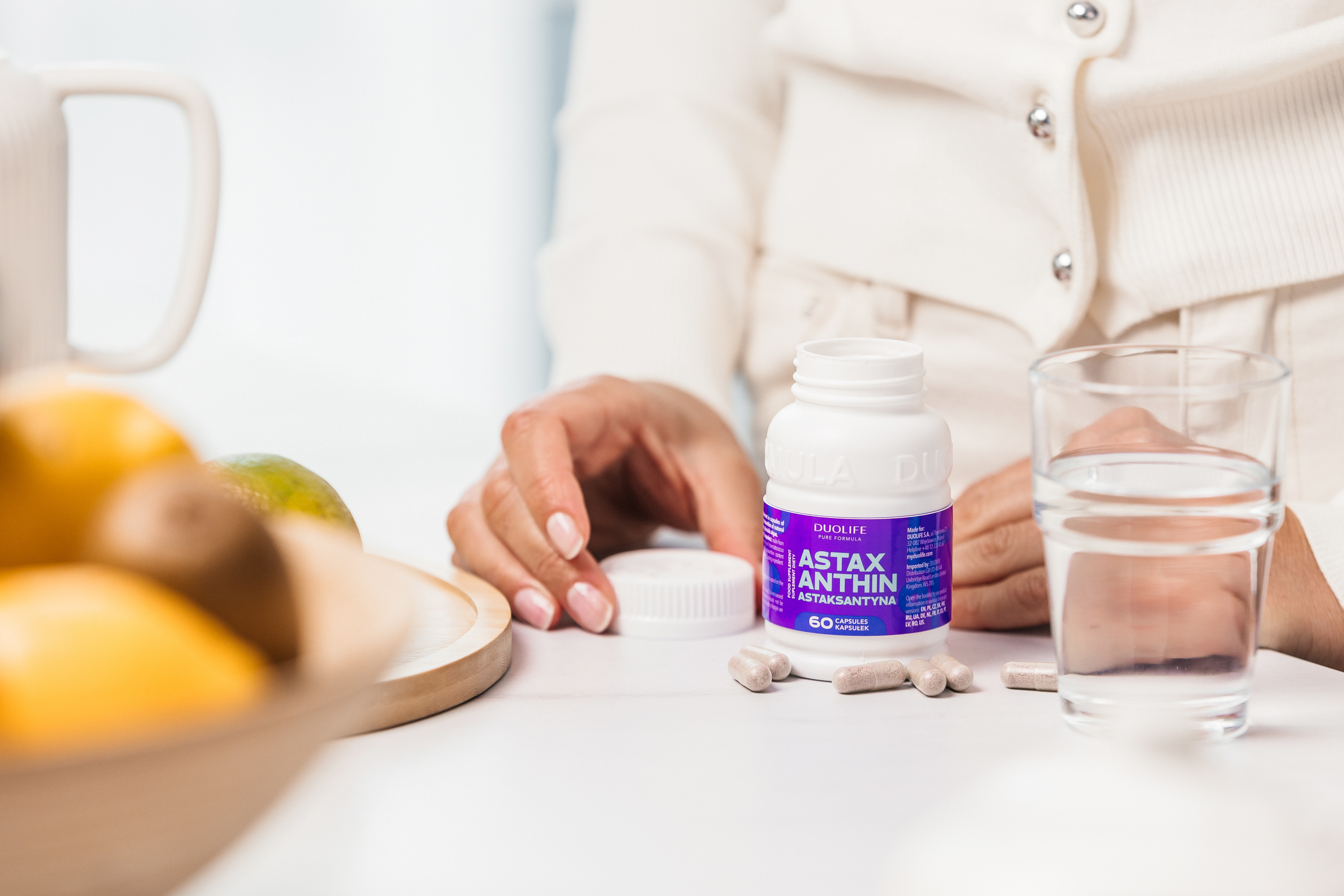 DuoLife Astaxanthin Premium 60 kapsułek – Naturalna Astaksantyna z Alg, Najsilniejszy Antyoksydant Świata, Młoda Skóra i Ochrona Wzroku — miniatura 2