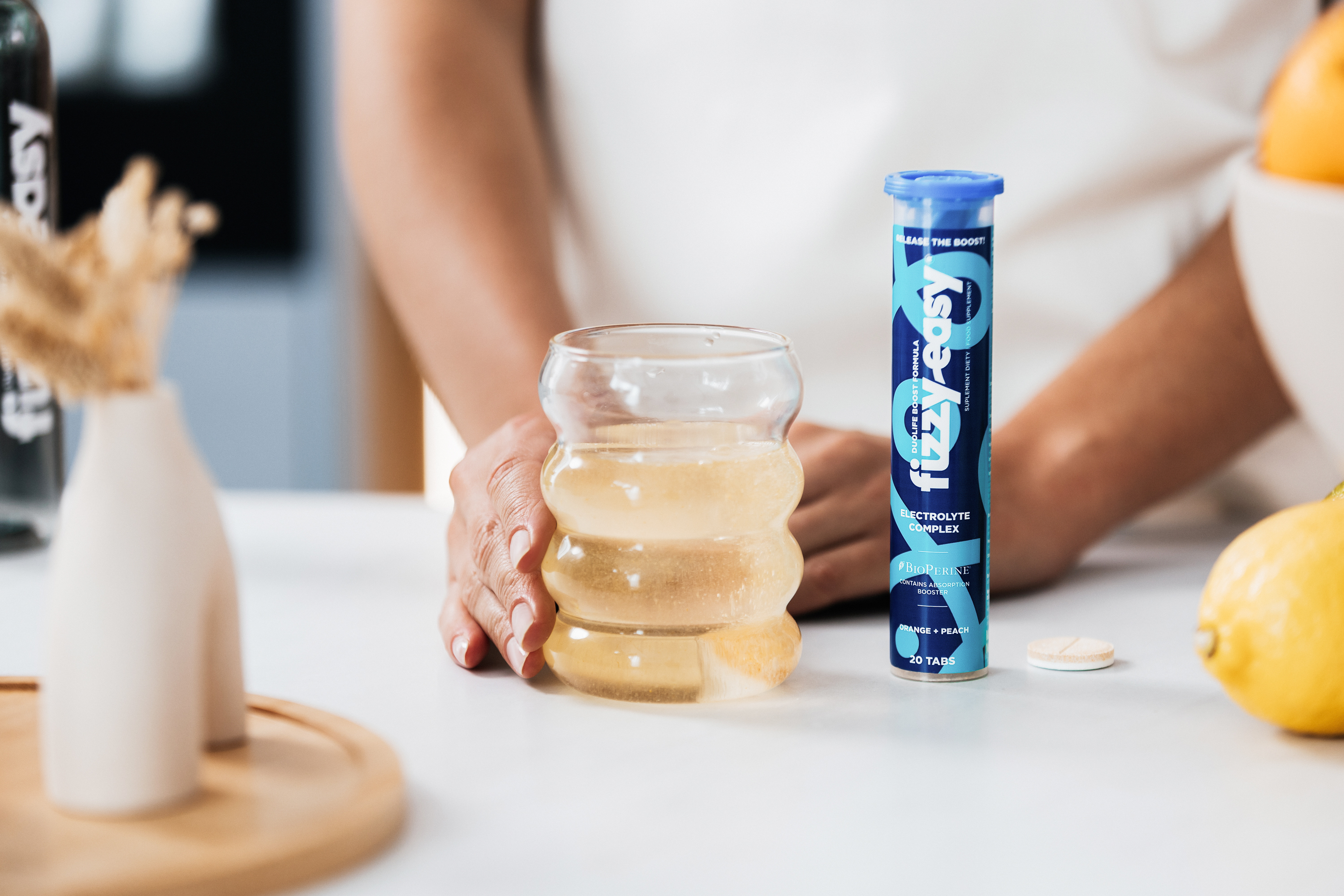 DuoLife Fizzy Easy Electrolyte 20 tabletek – Naturalne Elektrolity z BioPerine®, Błyskawiczne Nawodnienie i Regeneracja Mięśni — miniatura 2