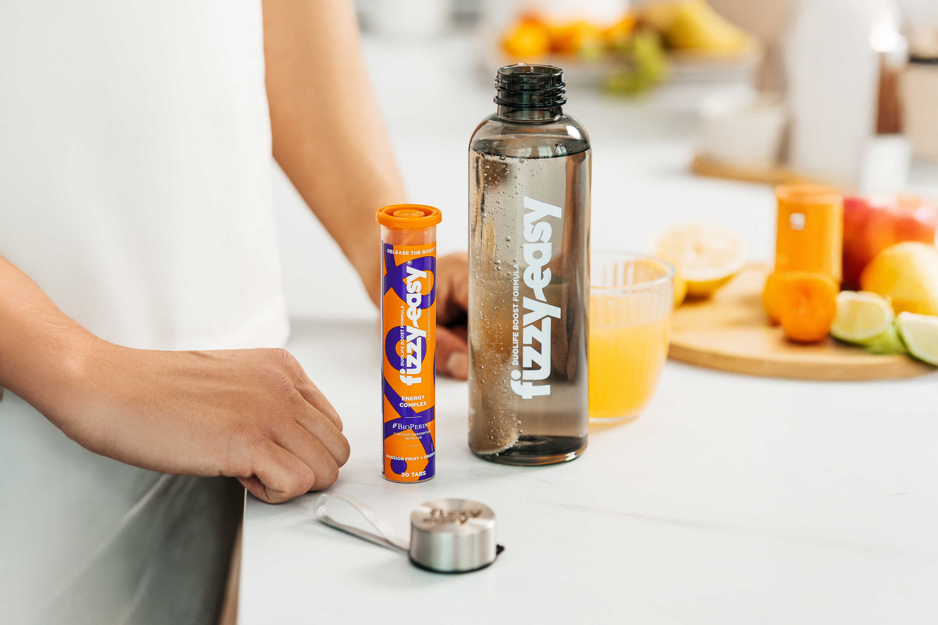 DuoLife Fizzy Easy Energy 20 tabletek – Ekskluzywny Booster Energii, Krystaliczny Focus, Kofeina, Tauryna, Witaminy z Grupy B i BioPerine® — miniatura 2