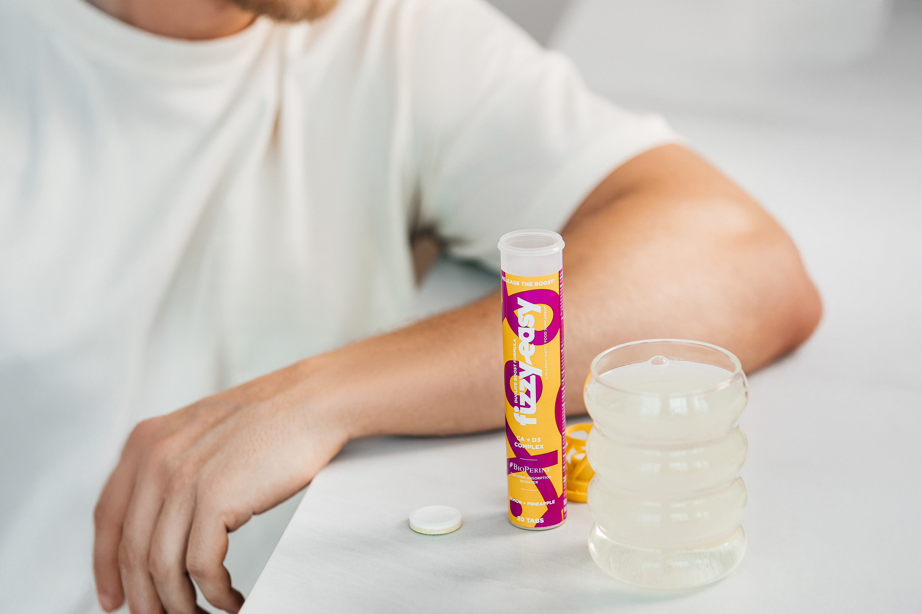 DuoLife Fizzy Easy Ca+D3 20 tabletek – Naturalny Wapń i Witamina D3, Silne Kości, Zdrowe Zęby, Wsparcie Mięśni i Formuła BioPerine® — miniatura 2