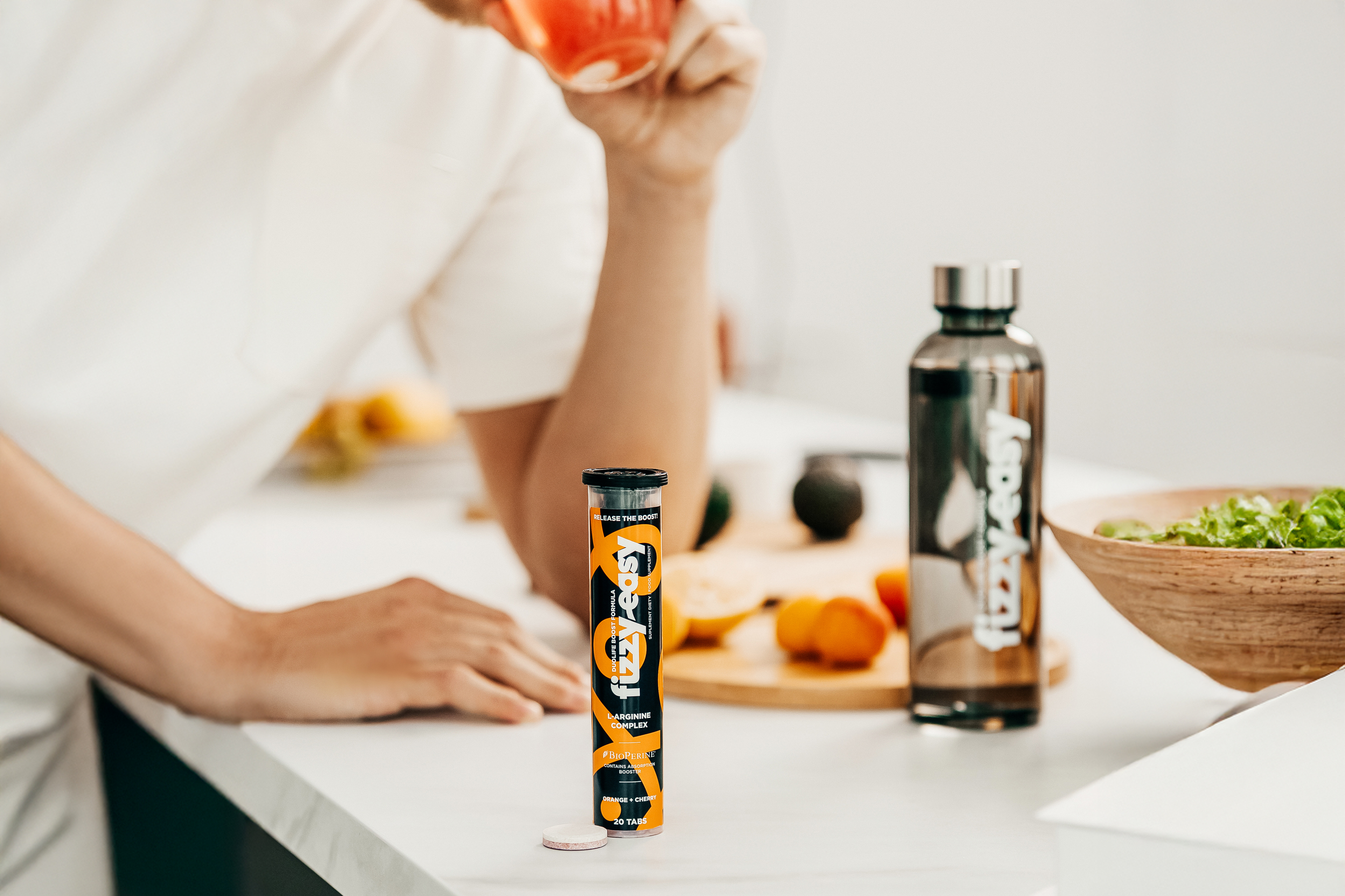 DuoLife Fizzy Easy L-arginine 20 tabletek – Naturalna Arginina, Prawidłowe Krążenie, Wydolność Treningowa i Formuła BioPerine® — miniatura 2