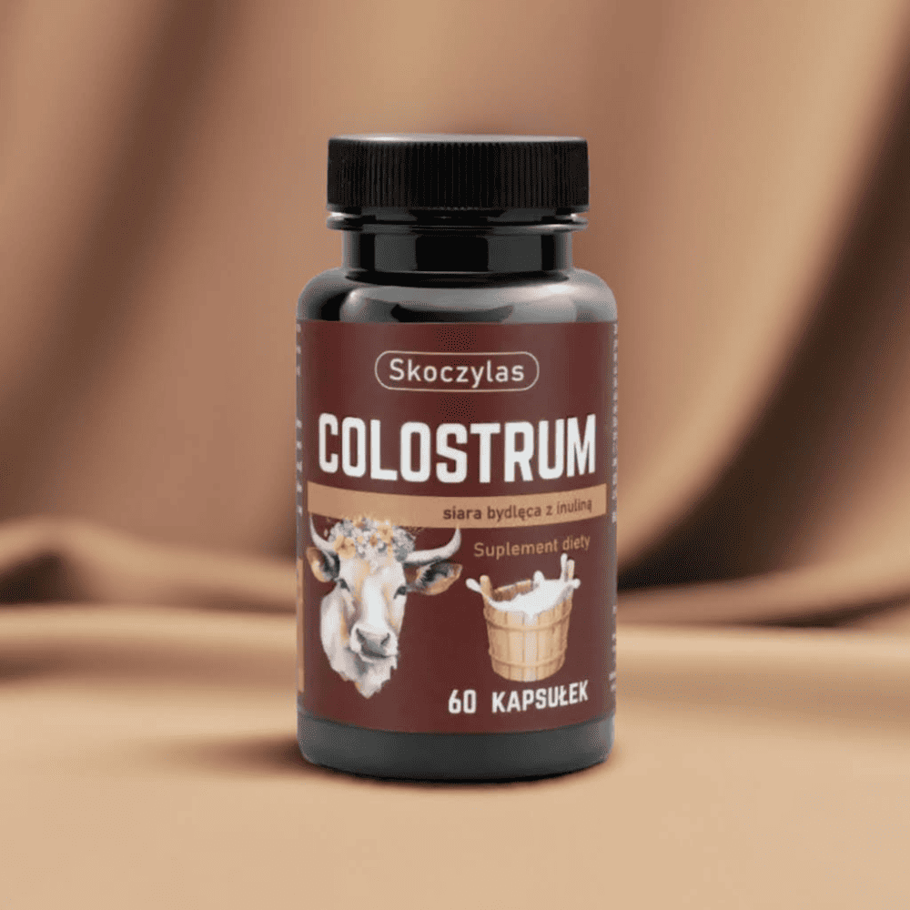 Colostrum Skoczylas 60 kapsułek – Siara Bydlęca Standaryzowana na 30% IgG, Inulina, Potężna Odporność i Uszczelnienie Bariery Jelitowej — miniatura 3