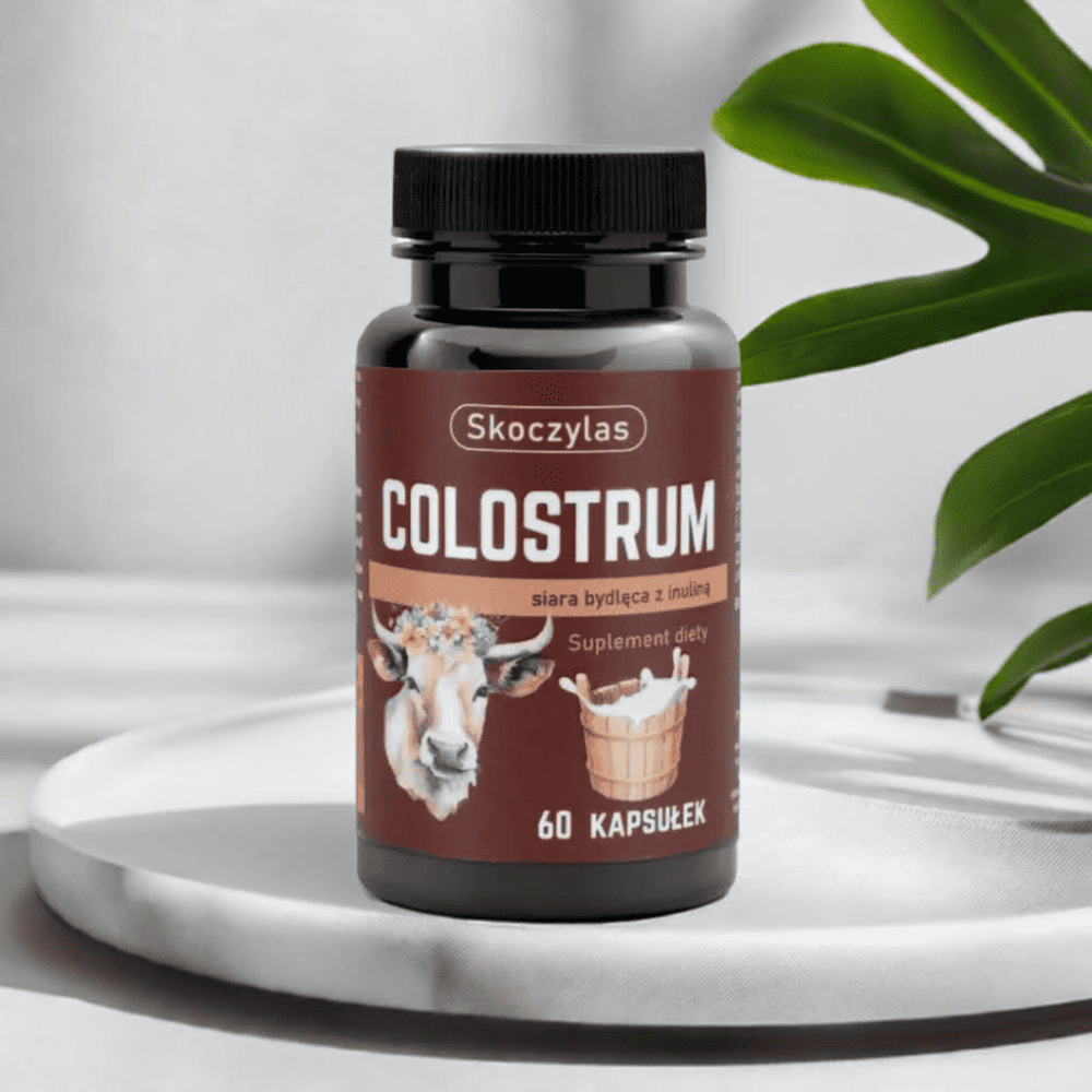 Colostrum Skoczylas 60 kapsułek – Siara Bydlęca Standaryzowana na 30% IgG, Inulina, Potężna Odporność i Uszczelnienie Bariery Jelitowej — miniatura 4