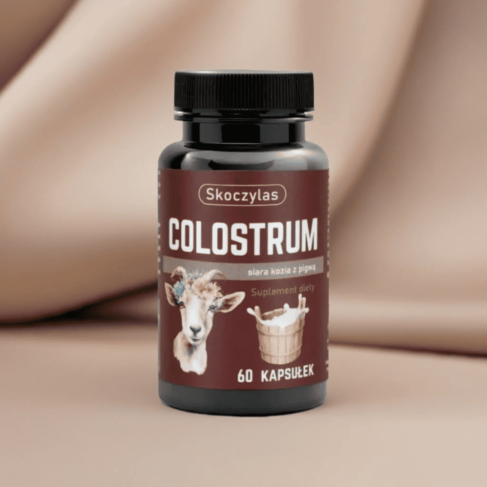 Colostrum Skoczylas 60 kapsułek – Hipoalergiczna Siara Kozia z Pigwą, Wysokie Stężenie IgG, Uszczelnianie Jelit i Ekstremalna Odporność — miniatura 3